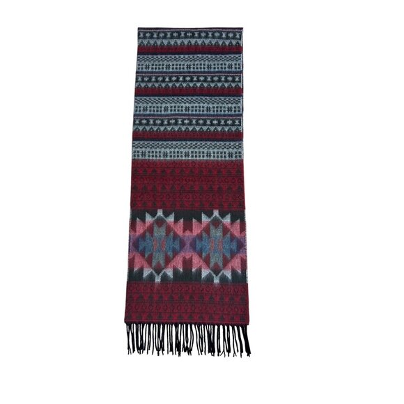 Softer Than Cashmere D & Y Men’s Scarf Fringed  Casual Preppy Red Grey Blue - Picture 13 of 16